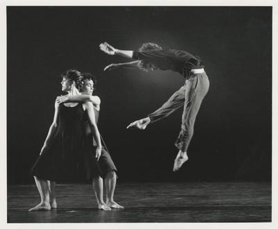 Susan Hadley, Ruth Davidson, and Jon Mensinger in "New Love Song Waltzes," 1988