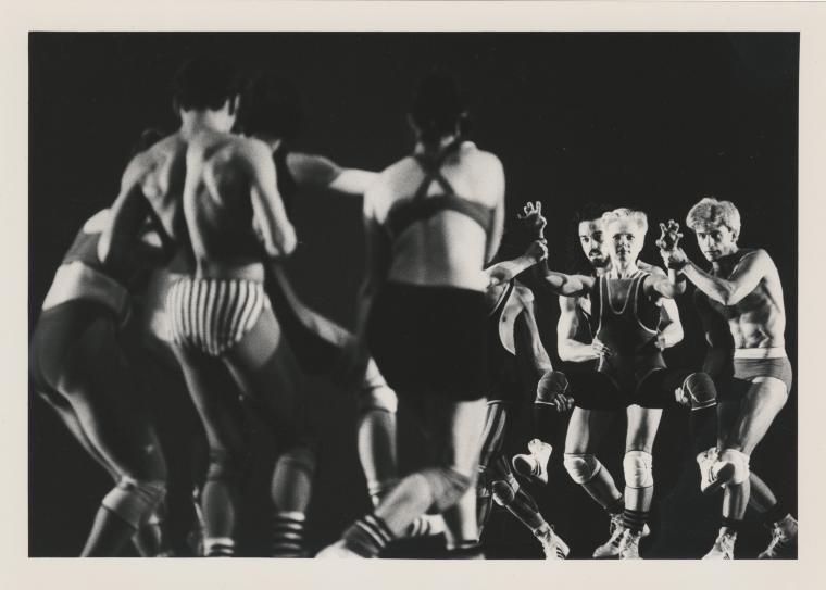 Guillermo Resto, Clarice Marshall, and Donald Mouton in "Championship Wrestling after Roland Barthes" from "Mythologies," 1989