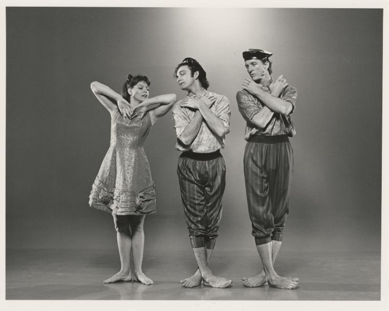 Susan Hadley, Mark Morris, and Rob Besserer in "Pièces en Concert," 1986