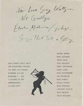 Flyer for Dance Theater Workshop presents the Fall Events (New York, NY) - November 4-7, 1982