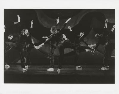 The company in the premiere performance run of "Rhymes With Silver," 1997