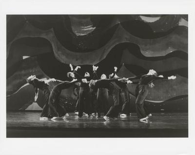 The company in the premiere performance run of "Rhymes With Silver," 1997
