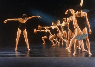 The company in "Prelude and Prelude" on the set of "Great Performances," 1986