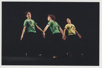 Gregory Nuber, Bradon McDonald, and Maile Okamura in "Something Lies Beyond the Scene," 2003