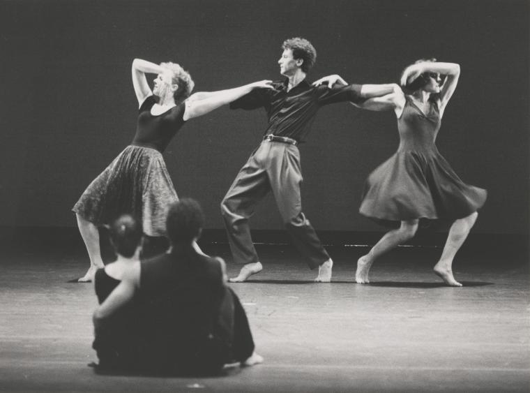 Megan Williams, Jon Mensinger, and Ruth Davidson in "New Love Song Waltzes," 1989